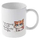 Alphynix Mug en céramique blanc 1 pièce 32 cl, motif de chat têtu avec une phrase ludique, cadeau parfait pour les fêtes et pour Saint-Valentin, cadeau d'anniversaire image 3