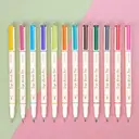 WRITECH Arts Sign Brush Pen 12 Assorted Vibrant Colors image 0