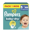 Pampers Baby-Dry Pack 1 Mois, Taille 5, 168 couches image 0