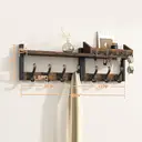 JU7CER Kitchen and bathroom storage hanging rack Wall-mounted Kitchen & Bathroom Storage Rack, Multifunctional Storage Hanger, Modern Style, Multifunctional Hook Rail 43 centimeters in length Ideal for Home image 1