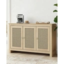 Buffet 3 Portes Galano Jolene - L 119 x I 39.8 x H 76.4cm, Pour salon - Couleur Marron image 1