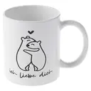 Alphynix 1pc Ich Liebe Dich Mug, 11oz German Love Note Ceramic Cup with Two Hugging Bears, Romantic Gift for Boyfriend, Girlfriend, Couples image 3