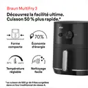 BRAUN MultiFry 3, Air Fryer Friteuse à Air 1500W 4.3L, FH1333.B, Noir image 1