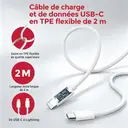 dpower F8000 - Câble USB-C vers Lightning 1m, Blanc, Charge Rapide 3A & Transfert Données 480 Mbps, Compatible iPhone 11/12/13/14 image 1