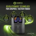 Tower AirX 5 L Digital Single Basket Air Fryer, 1500 W, Grey, AI and Vortx Technology, 6 Presets, T17166 image 4