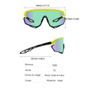 Revoray X3 Lunettes de soleil de cyclisme avec verre monobloc en PC haute définition et antichoc, monture légère en TR90, protection UV400, et design aérodynamique - Vert image 7