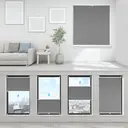 Sekey Plissé Occultant Sans Perçage - Klemmfix - Opaque - Protection Solaire - 90x120cm, Foncé image 1