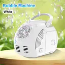 Portable Handheld Automatic Bubble Maker - White, Electric Bubble Maker, Easy to Use/Handle, LED Lights for Party/Outdoor Fun, Gift/Christmas Surprise image 0