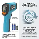 Tilswall Infrared Thermometer Gun, Laser Temperature Gun, -50°C~600°C (-58F~1112F) with Adjustable Emissivity, for Cooking/Pizza Oven/BBQ/Vehicle Repair, Meat Thermometer included,Not for Human image 8