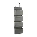 Essentials by Premier Grey Polyester Over Door Hanging Organiser image 1