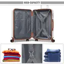 Kono Luggage Sets of 2 Piece Lightweight 20 inch ABS Hard Shell Travel Carry on Suitcase with TSA Lock + 12 inch Portable Hand Cabin Case (Cream White) image 8