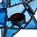 Red Glass Star Lantern Hanging Ornaments Set of 1 image 2