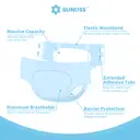 SUNKISS Masterpiece Adult Diapers with Tabs, Unisex Disposable Incontinence Briefs for Women and Men, Odor Control, Blue, S/M, 10 Count image 5