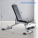 SPORTSOUL Banc d'exercices réglable pour salle de sport à domicile, banc d'entraînement de force pliable avec capacité de charge de 610 lb, 6 x 3 x 3 réglable image 6