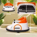 AIYAPLAY Kids Bumper Car 12V Waltz Car Ride on Toy 360° Rotation with Remote Control, Dual Joystick, Music, USB, LED Lights, image 8