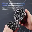 Qiman8010 Head Shavers for Bald Men 7D Floating Wet & Dry Electric Razor for Bald Heads with LED Smart Display & Type-C Charging for Hair/Face/Beard 150-day battery life two gears 10W image 4