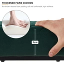 CLIPOP Upholstered Dining Bench, 100 cm Velvet Padded Seat, Ottoman Bench Hallway Bench with Sturdy Metal Legs, Dining Room Bench Seating for Entryway Living Room Bedroom Green image 5