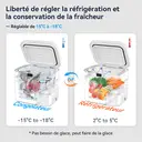 BINGI Glacière Electrique Voiture 22L à Compression avec Refroidissement Rapide - Réfrigérateur Portable Jusqu‘à -18°C, 12V/24V/220V, Pour Camping-Car, Van, Camion, Bateau, Voiture, Maison, Camping image 4