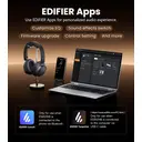 Edifier ES850NB Active Noise Cancelling Headphones, Over Ear Bluetooth Headset, 92H Playtime Wired & Wireless Hi-Res Audio Certified, Fast Charging Clear Calls for Home Office Travel image 7