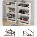Vida Designs Shoe Cabinet 3 Doors White image 5