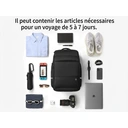 ochama Sac à Dos Sport TANK - Grande Capacité 35L, Ouverture à 180°, Pour Voyage d’Affaires, Randonnée, Gym, École, Sac pour Ordinateur, Noir image 2
