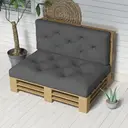 Outsunny Ensemble de 2 coussins pour canapé grand confort dim. 120L x 80l x 12H cm polyester gris image 6
