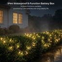 M.TK MOVETECK Guirlande lumineuse extérieure à piles 180 LED étanche blanc chaud - 14,4 m image 3