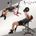 ISE Banc Musculation Pliable/Banc Musculation Plat Pliable , Banc Abdominaux Multifonction, Banc Fitness Abdos Réglable 7 Positions, Banc Inclinable Musculation Homme image 4