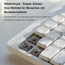 Lofree Lite84 Bürotastatur – 84 Tasten, 75% Layout, Tri-Mode-Anschluss (Bluetooth 5.4 / 2,4G / kabelgebunden), flache lineare Schalter, 2000-mAh-Akku, Volumenroller, Weiß, OE921 image 9