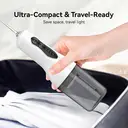 Sunluxy Portable Wireless Water Flosser – 140PSI High-pressure Pulsed Water Stream, 4 Modes, 260ml Detachable Tank, 50-Day Battery Life, Smart Memory Function, Equipped with 3 Types of Nozzles, Lightweight Design for Travel, L5 White image 8