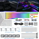 Dreamcolor Acrylic Interior Car LED Strip Light with Wireless APP, RGB 22 in 1 with 175 inches 593 LEDs Fiber Optic Ambient Lighting Kits, 16 Million Colors Sound Active Function Car Neon Lights image 9