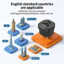 ochama Universal-Reiseadapter für UK, Kindersicherung, druckbeständiges Material, CE- & UKCA-zertifiziert, kompatibel mit UK, Singapur, Malaysia, Dubai, VAE image 3