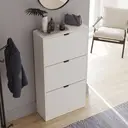 Vida Designs Shoe Cabinet 3 Doors White image 3