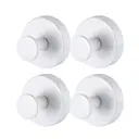 JORDAN&JUDY 4-Pack White Suction Cup Hooks, Eco-Friendly Material, Lightweight & Durable image 0