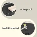 SONGMICSHOME Modular Shoe Storage Cabinet, 10-Compartment Organiser with Doors, Plastic Panels and Steel Frame, Entryway, Black image 6