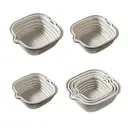 BJ Gray and White Drainage Basket Six-Piece Set image 0