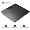 Sparoma AD-26 Gray-Black Electronic Scale – 2 AAA Batteries Powered (Batteries Not Included), 180kg Capacity, 0.05kg High Precision, 4mm Tempered Glass, LCD Display, Suitable for Bathroom, Bedroom and Home Use image 1