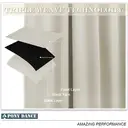 PONY DANCE Rideaux thermiques à œillets, 117 x 137 cm, lot de 2 panneaux, beige clair image 4