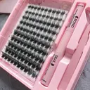 MeoMagic Classique Kit de extensions de cils avec pinces à épiler et colle - 10 lignes - WM14 image 1