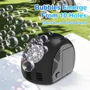 Portable Handheld Automatic Bubble Maker - White, Electric Bubble Maker, Easy to Use/Handle, LED Lights for Party/Outdoor Fun, Gift/Christmas Surprise image 3