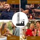 Cuisync Wine Opener Set, 5-in-1 Rechargeable Electric Bottle Opener With Foil Cutter, Wine Pourer, Vacuum Stopper and Storage Case. Ideal Gift for Wine Lovers, VBGS-KP3P-372101KA image 5