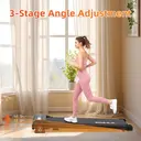 Slimme Walking Pad voor thuis met 3°/6°/9° hellingsverstelling, multifunctioneel LED-display, stille DC-motor, fitnessloopband voor lichte training image 6