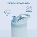 POWCAN by Meoky 18oz Single Spout Straw Sports Bottle -Blue image 2