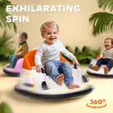 AIYAPLAY Kids Bumper Car 12V Waltz Car Ride on Toy 360° Rotation with Remote Control, Dual Joystick, Music, USB, LED Lights, image 5