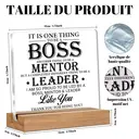Alphynix Plaque en acrylique "BOSS, MENTOR, LEADER" à offrir image 9