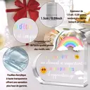 Alphynix Plaque de remerciements pour professeur en acrylique en forme de cœur - 10 cm image 4