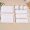 WhereHike Boîtes organisatrices pour tiroirs avec système de séparateurs intégrés et ajustables en plastique - Blanc image 2