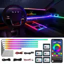 Dreamcolor Bandes LED pour intérieur de voiture en acrylique RGB avec contrôle via application, 6-en-1, 175 pouce et 600 LED image 0