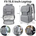 Women's Insulated Backpack Lunch Bag, Water Resistant Travel Laptop Daypack, Fits 15.6 Inch image 5