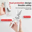 WANGMAZI Sécateur de cuisine en acier inoxydable 40Cr13 robuste et multi-usages avec poignées à ressort antidérapantes image 6